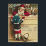 WishList to Santa ビクトリアン Child Talks to Santa シーズンポストカード<br><div class="desc">甘すごいい…素敵なカード!!</div>