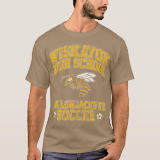 Wiskayok高校 Yellowjackets サッカー Yellowja Tシャツ