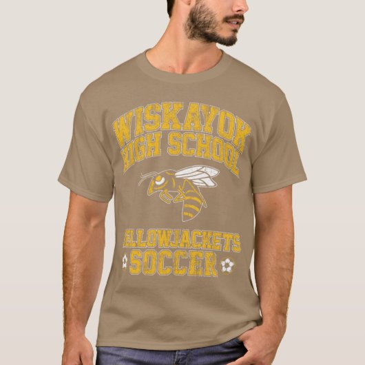 Wiskayok高校 Yellowjackets サッカー Yellowja Tシャツ (正面)