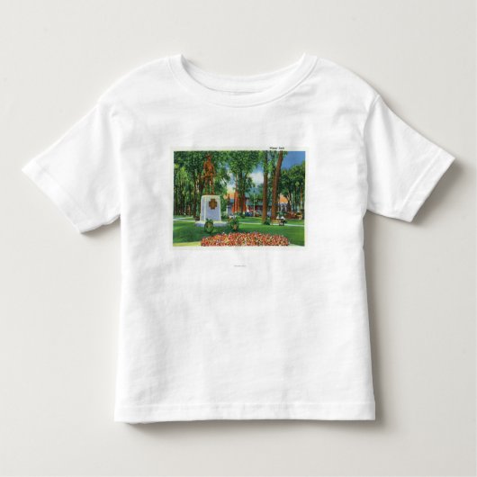 Wisner公園の記念碑の眺め トドラーTシャツ (正面)