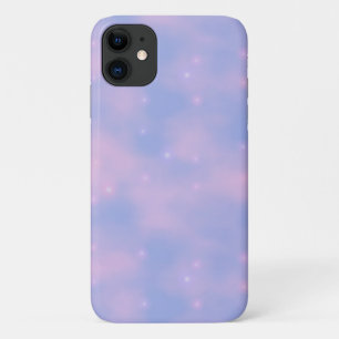 Wispyピンクの雲と星の携帯電話のケース iPhone 11 ケース