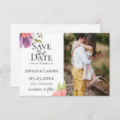 Wispyフローラ写真Save The Date 案内状 (正面/裏面)