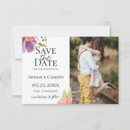 Wispyフローラ写真Save The Date 案内状