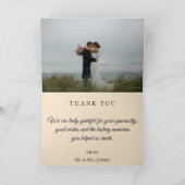 Wispyフローラ結婚の写真サンキューカード サンキューカード