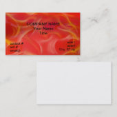 wispy黄色は赤の炎を改造します 名刺 (正面/裏面)