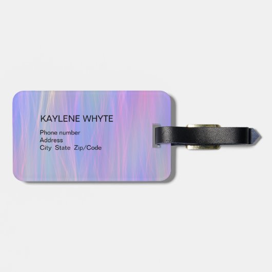 Wispy パーソナライズされた Rainbowラゲージタグ ラゲッジタグ (裏面横)