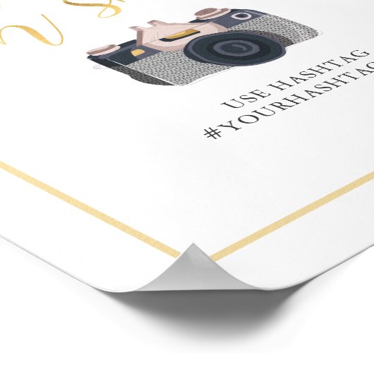 Wispy Boho Floral Poppies Oh Snap Poster ポスター (角)