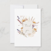 Wispy Botanical赤ちゃんシャワーありがとう サンキューカード (正面)