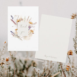 Wispy Botanical赤ちゃんシャワーありがとう サンキューカード