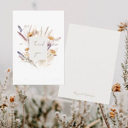 Wispy Botanical赤ちゃんシャワーありがとう サンキューカード