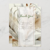 Wispy Greenery Botanical モダン Bohoありがとう 招待状 (正面/裏面)