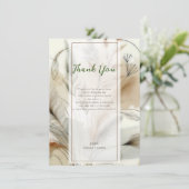 Wispy Greenery Botanical モダン Bohoありがとう 招待状 (スタンド正面)