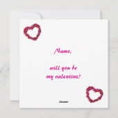 Wispy Red Heart Valentines Day Cards シーズンカード (裏面)