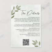 Wistant葉結婚詳細QRコード エンクロージャーカード (正面)