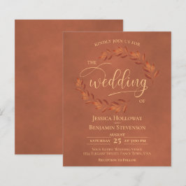 Wistant葉 Terracotta BUDGET結婚式の招待