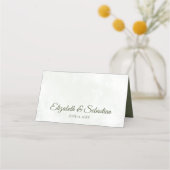 Wistant Sage Green 葉 Wending書-In プレイスカード (裏面)