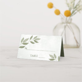 Wistant Sage Green 葉 Wending書-In プレイスカード