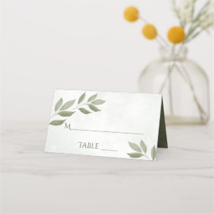 Wistant Sage Green 葉 Wending書-In プレイスカード