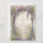 Wisteria Arch Botanical Wedding 招待状 (正面)