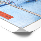 Wisteria at Kameido Shrine Hiroshige Fine Art ポスター (角)