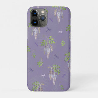 Wisteria, ferns, & Dragonflies iPhone 11 Proケース