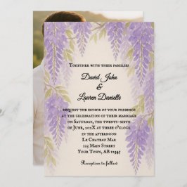 Wisteria Lane Photo Wedding Invitation 招待状
