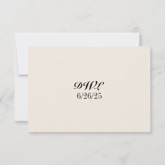 Wisteria Lane QR Code RSVP Card (裏面)