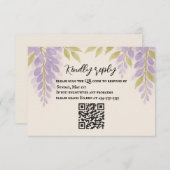 Wisteria Lane QR Code RSVP Card (正面/裏面)