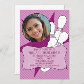 Wisteria No Time To Spareボーリングパーティー写真 招待状 (正面/裏面)