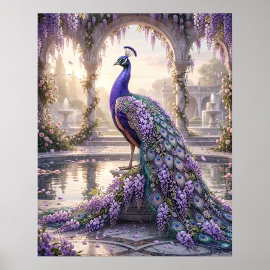 Wisteria Peacock Palace Dawn ポスター (正面)