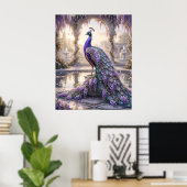 Wisteria Peacock Palace Dawn ポスター (ホームオフィス)