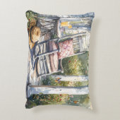 Wisteria Porch Rocking Chair Scene アクセントクッション (裏面(縦))