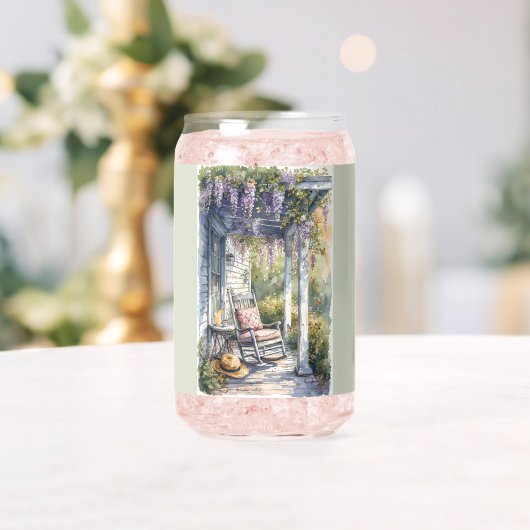 Wisteria Porch Rocking Chair Scene ガラス缶 (インサイチュ (ウェディング))