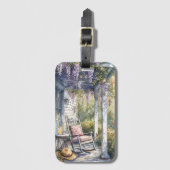 Wisteria Porch Rocking Chair Scene ラゲッジタグ (正面縦)