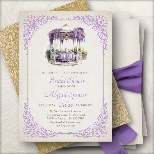 Wisteria Regency Bridal Shower Invitation 招待状