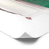 Wisteria season in London green door watercolour  ポスター (角)