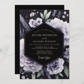 Wisteria Somber Flora Wedding 招待状 (正面/裏面)