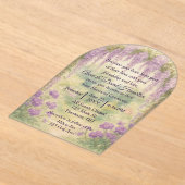 Wisteria Wedding Arch In a Summer Garden アクリル招待状 (レイダウン)