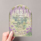 Wisteria Wedding Arch In a Summer Garden アクリル招待状 (インサイチュ (ポータブル))