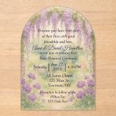Wisteria Wedding Arch In a Summer Garden アクリル招待状 (正面)