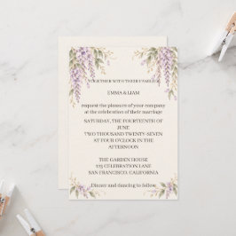 Wisteria Wedding Invitation 招待状