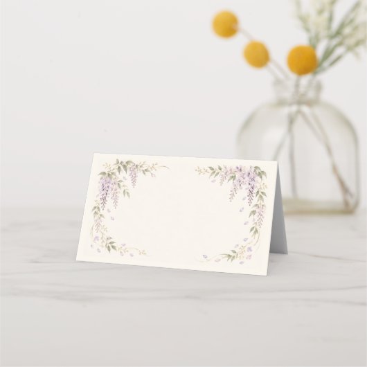 Wisteria Wedding Place Card プレイスカード (正面)