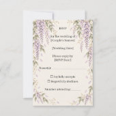Wisteria Wedding RSVP Card (正面)