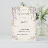 Wisteria Wedding RSVP Card (スタンド正面)