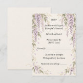 Wisteria Wedding RSVP Card (正面/裏面)