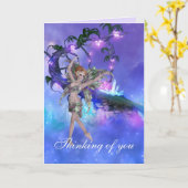 Wisting Tree Greeting Cardを使用したPixie カード (黄色い花)