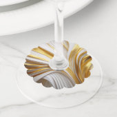 Wit Goud Retro  ワイングラスタグ (クローズアップ)