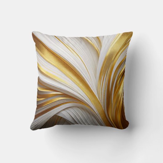 Wit Goud Retro Kussen クッション (裏面)