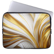 Wit Goud Retro Laptop Sleeve