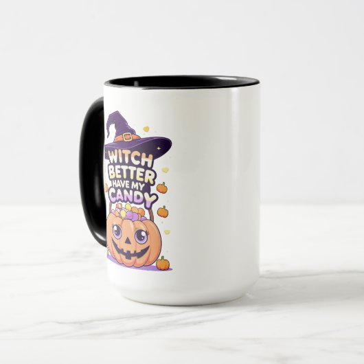 Witch Better Have My Candy – Cute Kawaii Halloween マグカップ (正面左)
